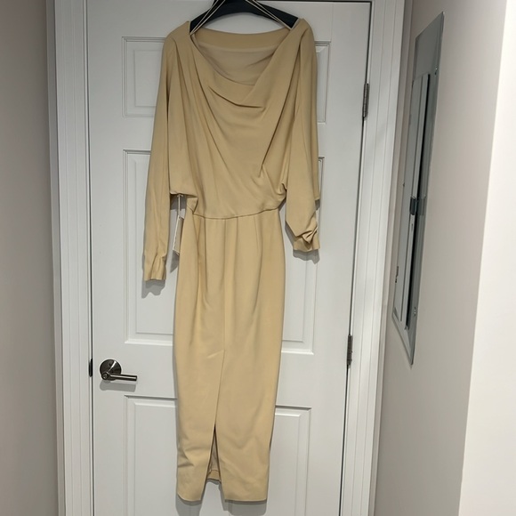 NWT Khaite June Dress in Custard Sz 8 - Picture 6 of 10